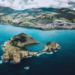 Aerial view of Azores Islands Sea cruise