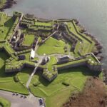 Aerial view of medieval Charles-Fort-Kinsale on waters edge. Celtic / Irish Sea cruise